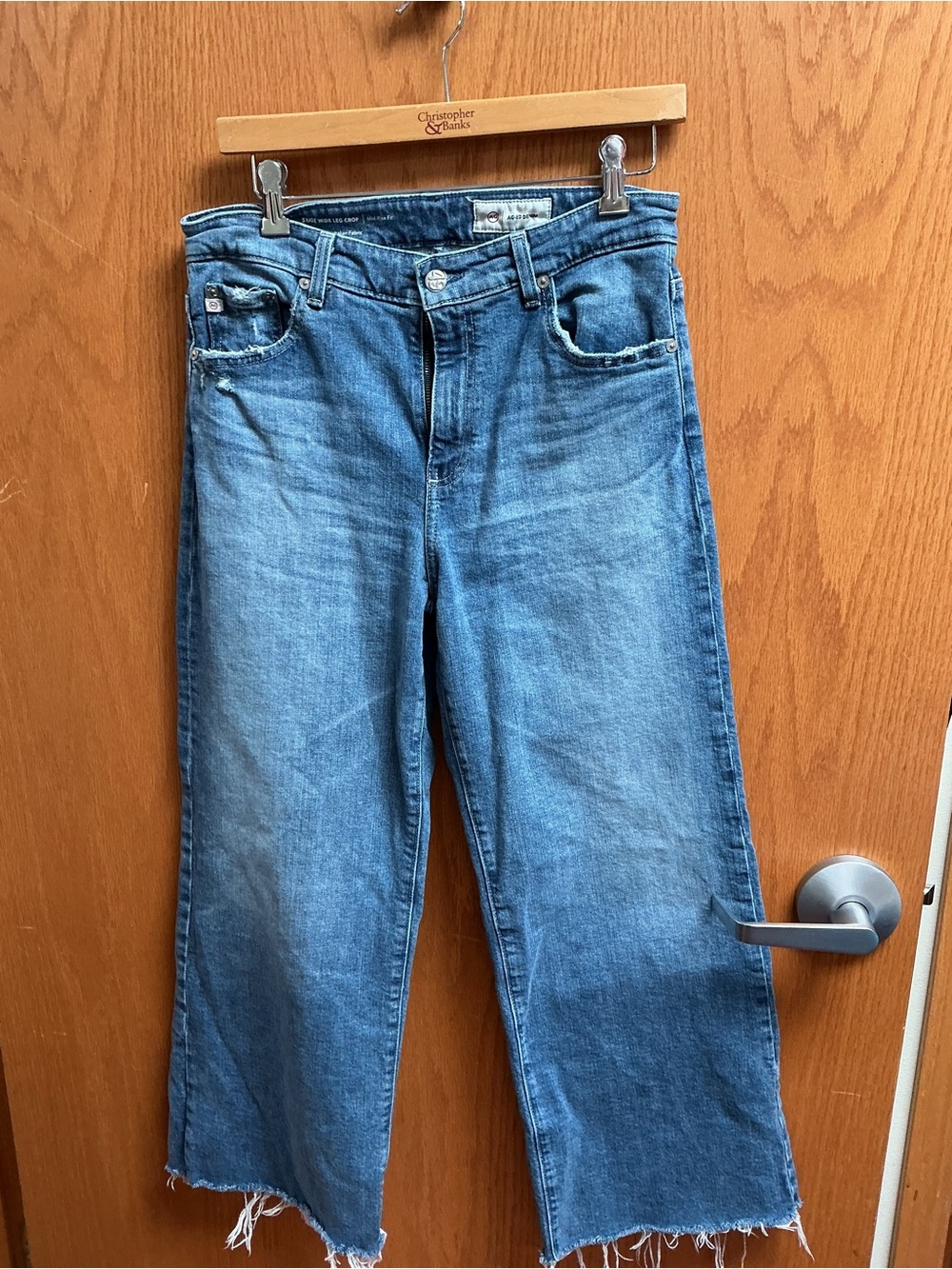 AG wide leg crop denim